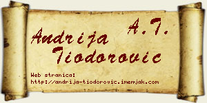 Andrija Tiodorović vizit kartica